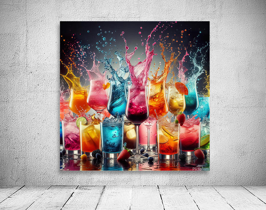 84 cocktail in glass with splashes Wall Preview