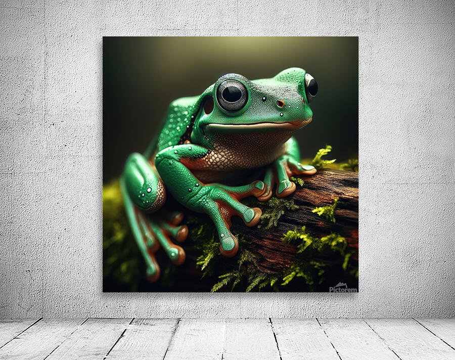 122 Green frog photography Wall Preview