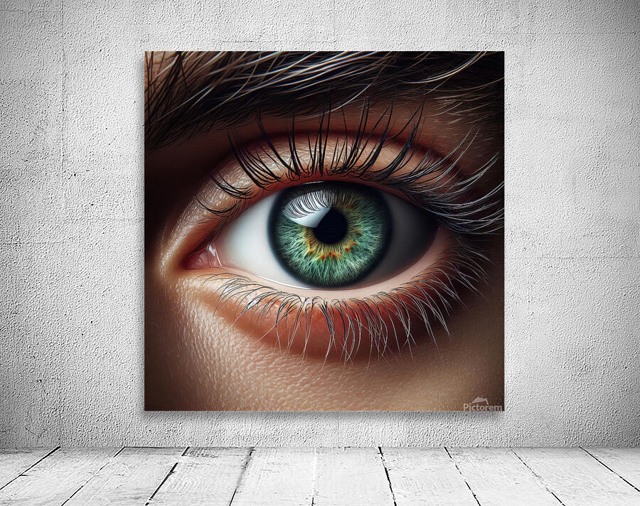 134 green eye close up Wall Preview