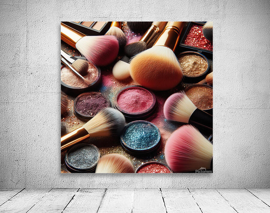 109 Close Up View of Makeup Brushes with a Variet Wall Preview