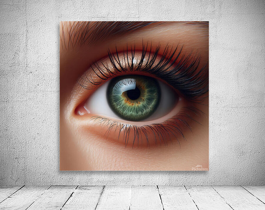 133 green eye close up Wall Preview