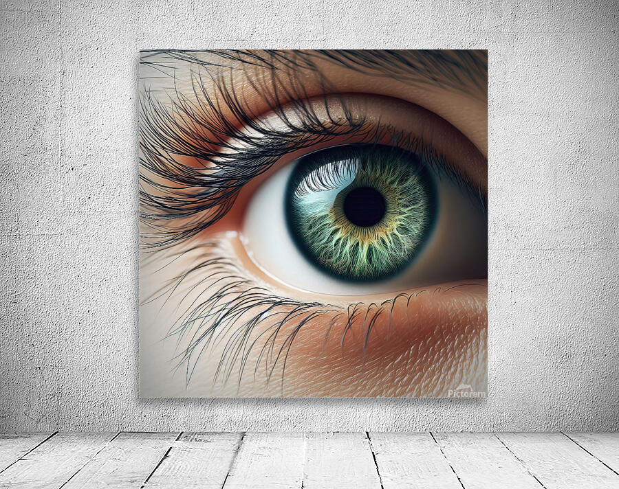 131 green eye close up Wall Preview