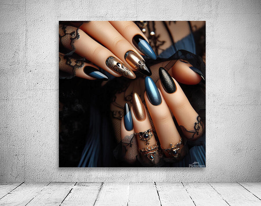 243 Close up of a woman s hand displaying a strik Wall Preview