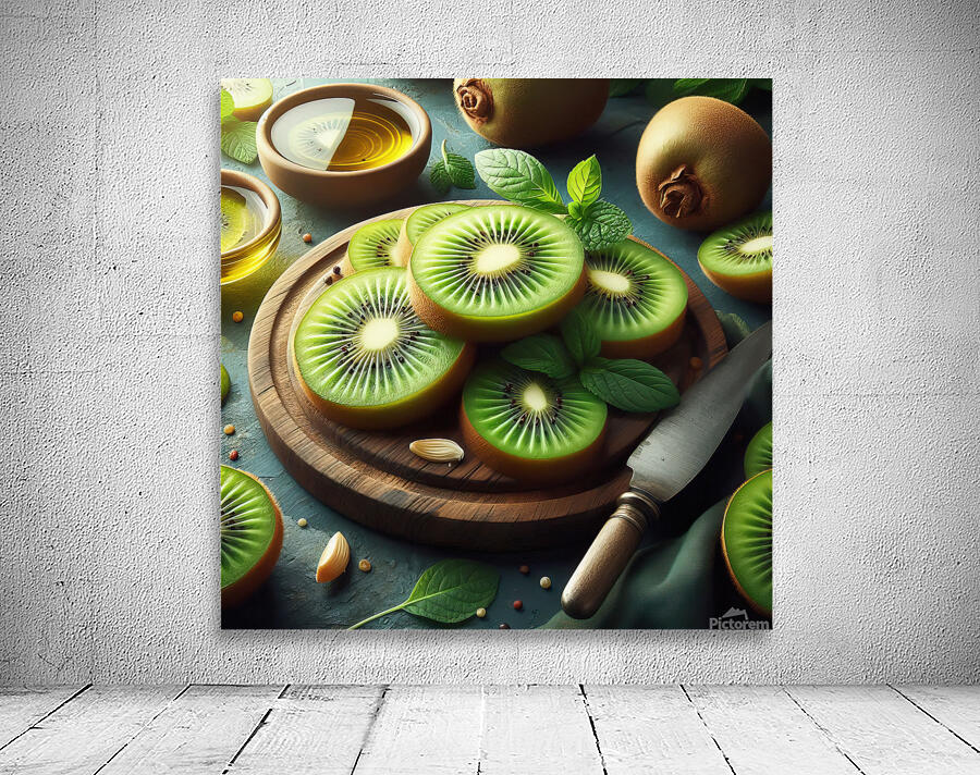 404 green slices of kiwi . background or wallpape Wall Preview