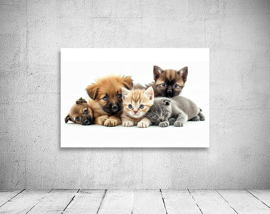 72 gatos y perros Wall Preview