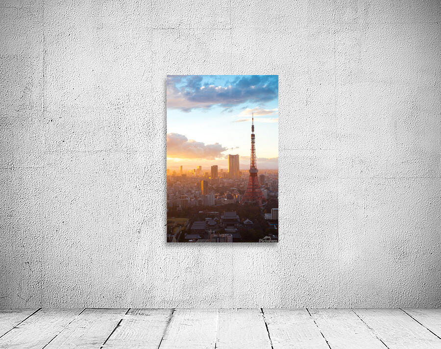  tokyo tower sunset Wall Preview