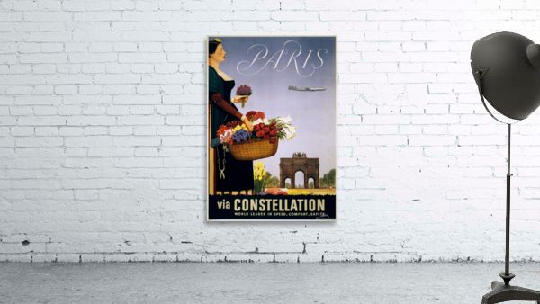 Paris Vintage travel poster Wall Preview