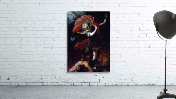 4501 Claudio Coello Saint Michael the Archangel.j by artvi Wall Art