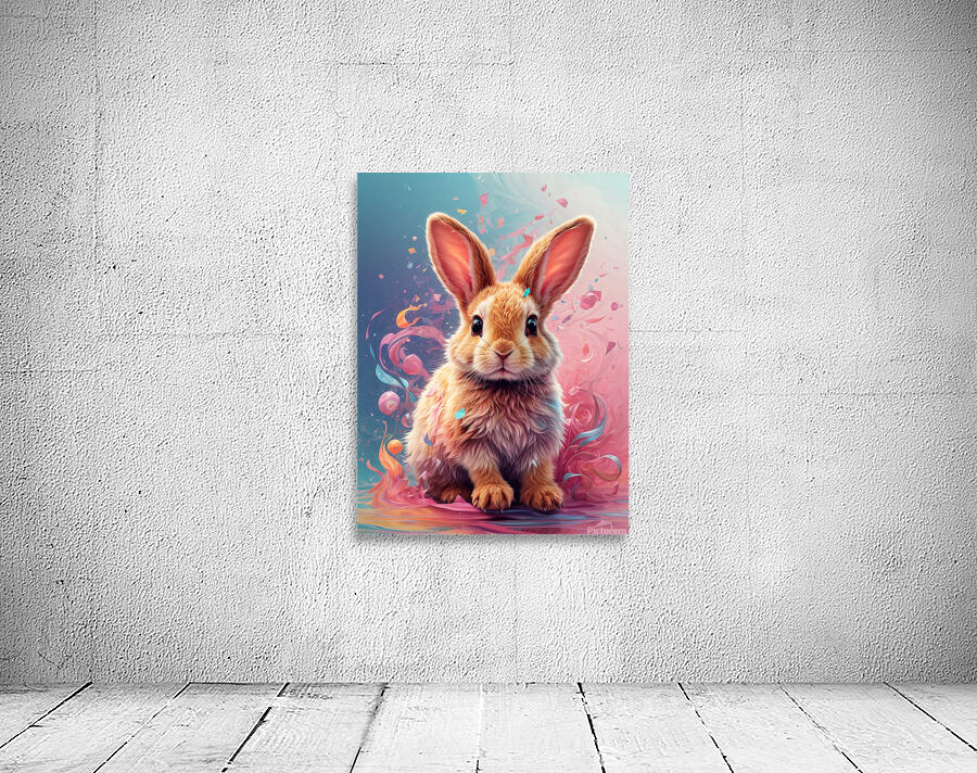 floral rabbit Wall Preview