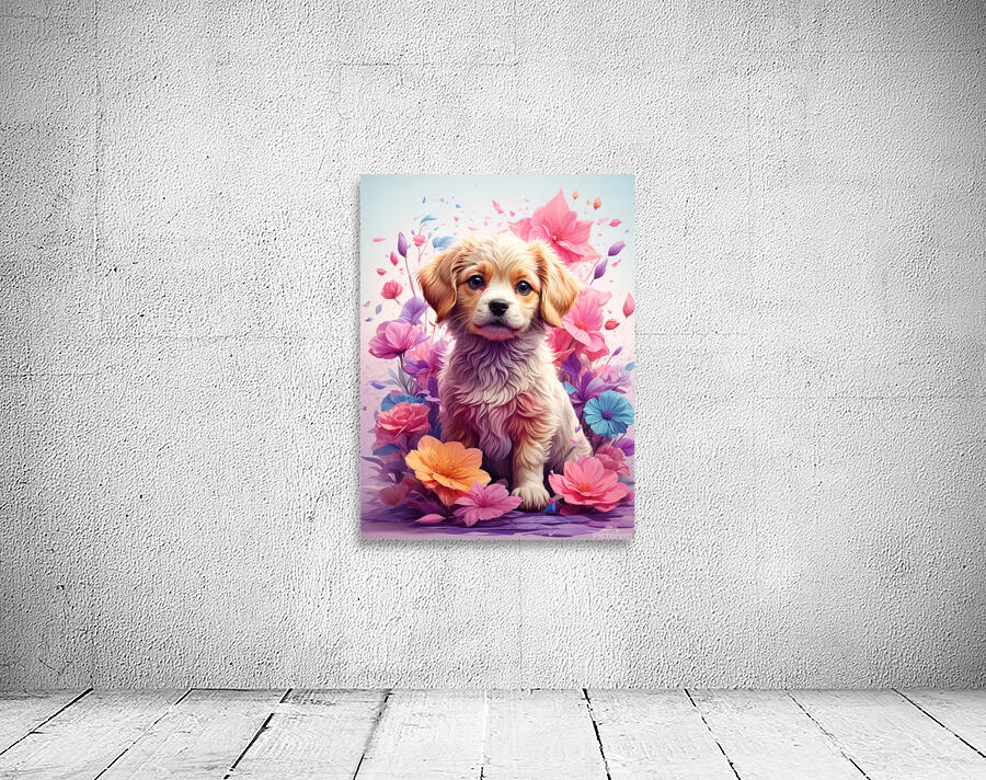 floral dog Wall Preview