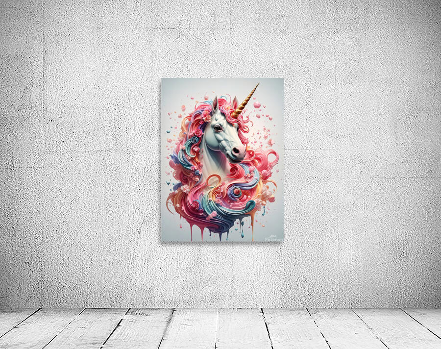 floral unicorn Wall Preview