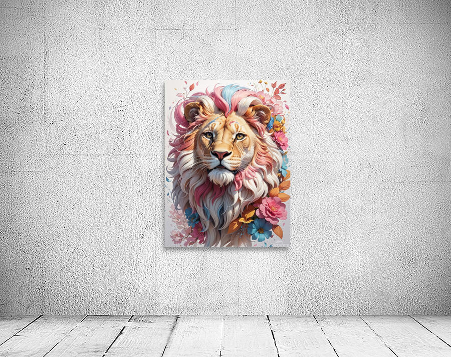 floral lion Wall Preview