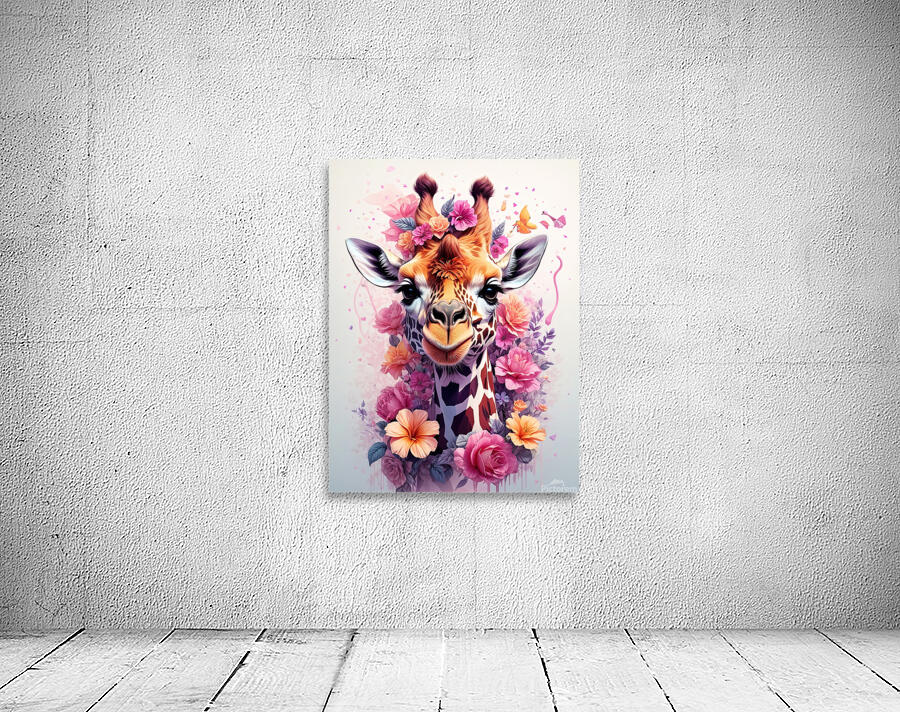 floral giraffe Wall Preview