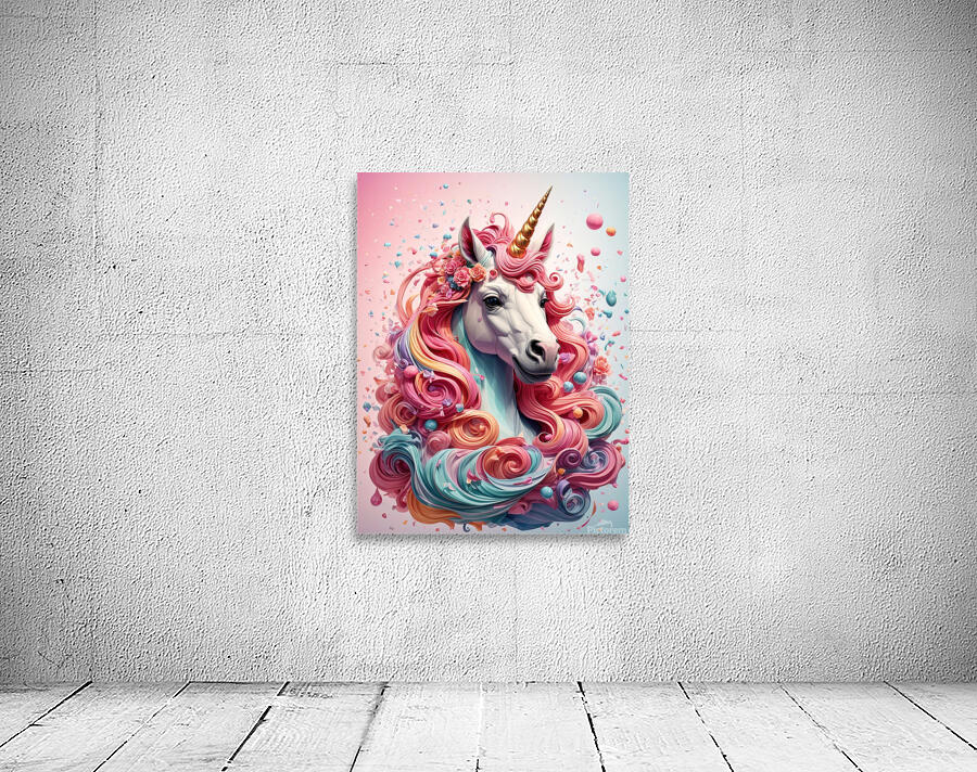 floral unicorn Wall Preview