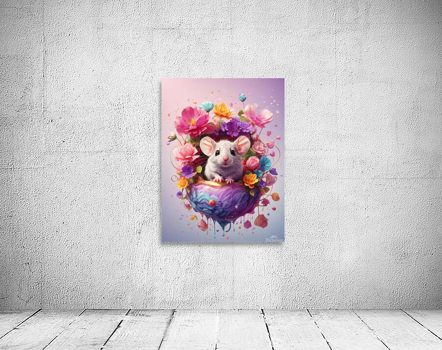 floral mouse Wall Preview
