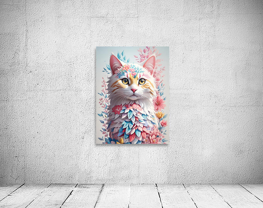 floral cat Wall Preview