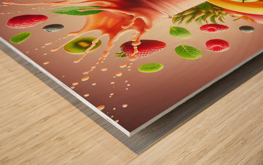 smoothie Wood print