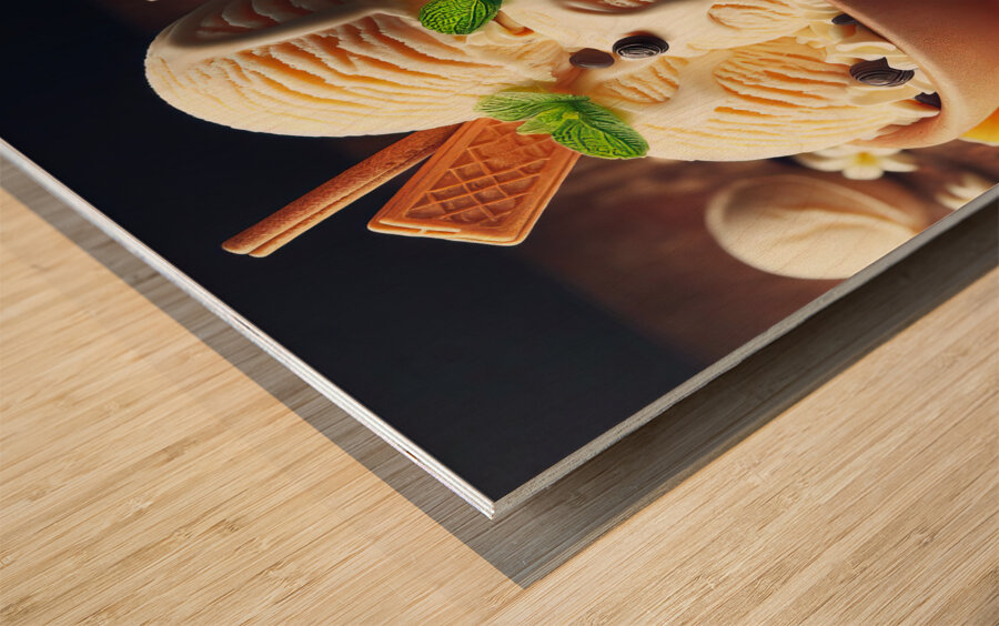Vanilla ice cream 7 Wood print