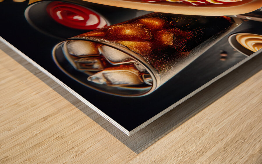 hot dog fast fat american meat food sausage hot b 1714338577.824 Wood print