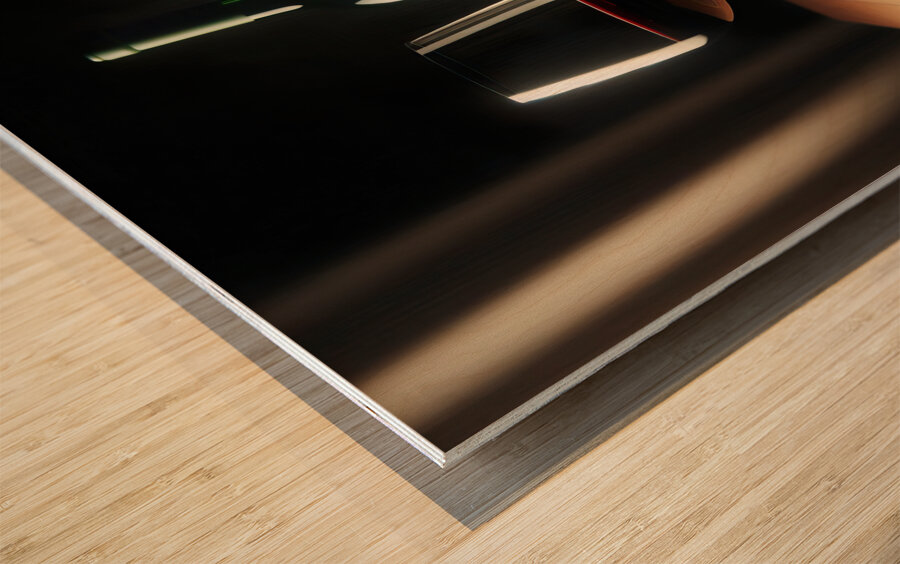 bottle of wine and a full glass 13 Wood print