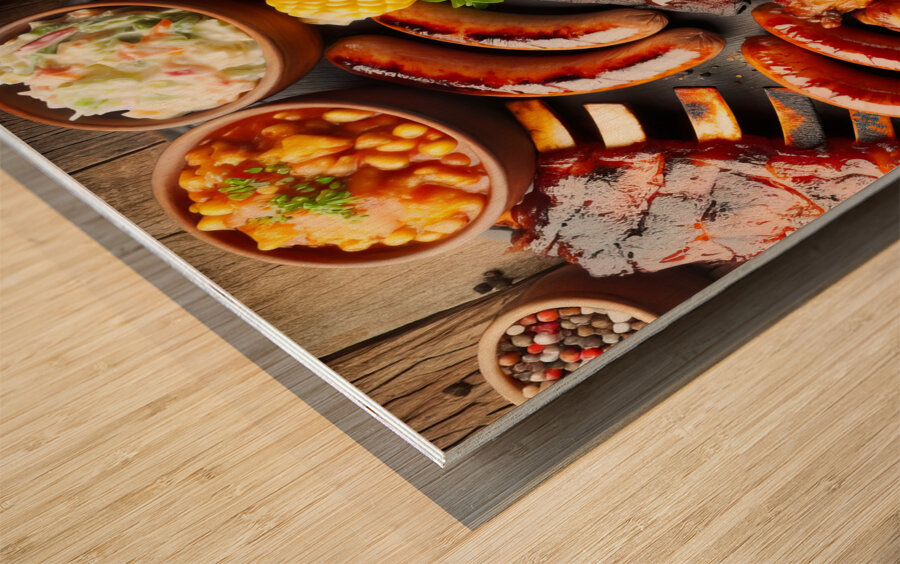 meats to prepare meats for barbecue selection of  1714757214.0052 Wood print