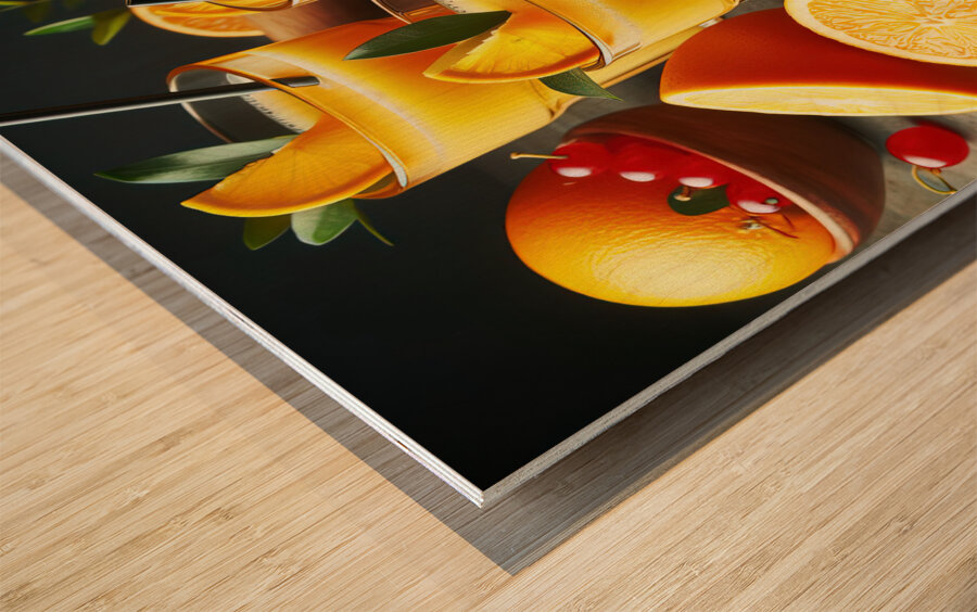 natural orange juice food 7 Wood print