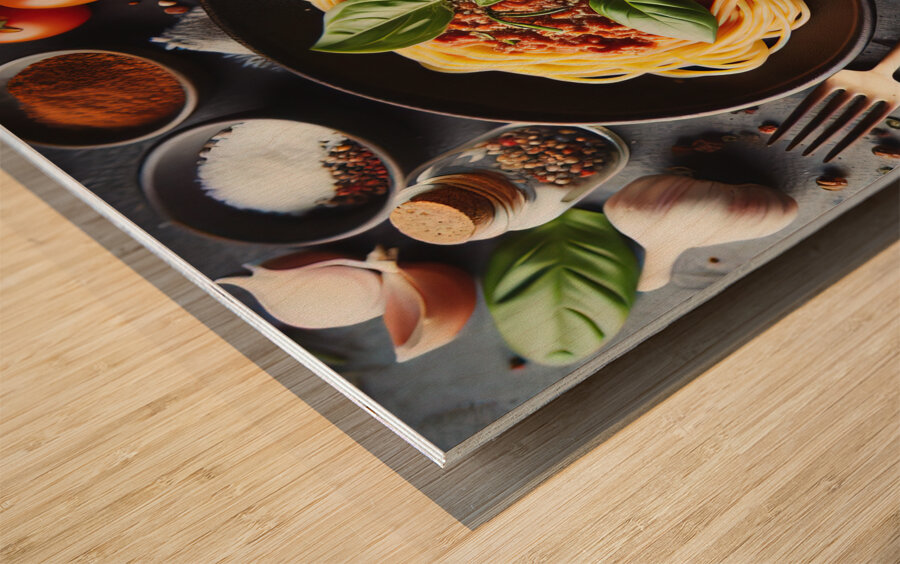 spaguetti bolognesa 3 Wood print