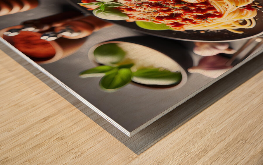 spaguetti bolognesa 13 Wood print