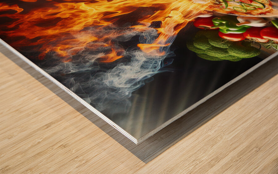 a delicious Italian salami cheese pizza over a wo 1715098754.6157 Wood print