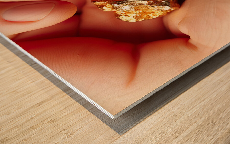 One Troy Ounce California Gold Nugget Wood print