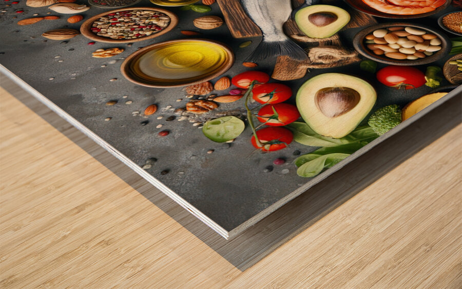 Fish fillet with vegetable garnish healthy diet b 1715272823.1623 Wood print