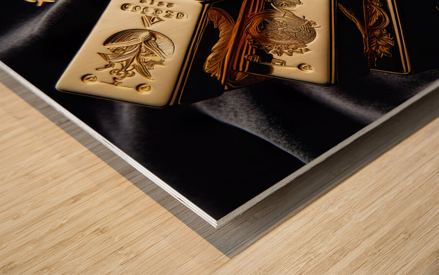Gold bullion 3 Wood print