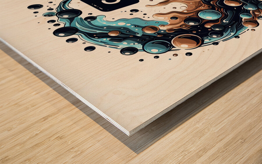 coffee logo illustration design. cup of coffee in 1715462444.1238 Wood print