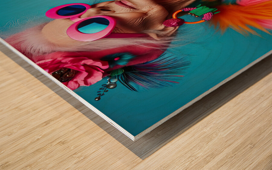 228 Fashion editorial concept. Full length portra Wood print