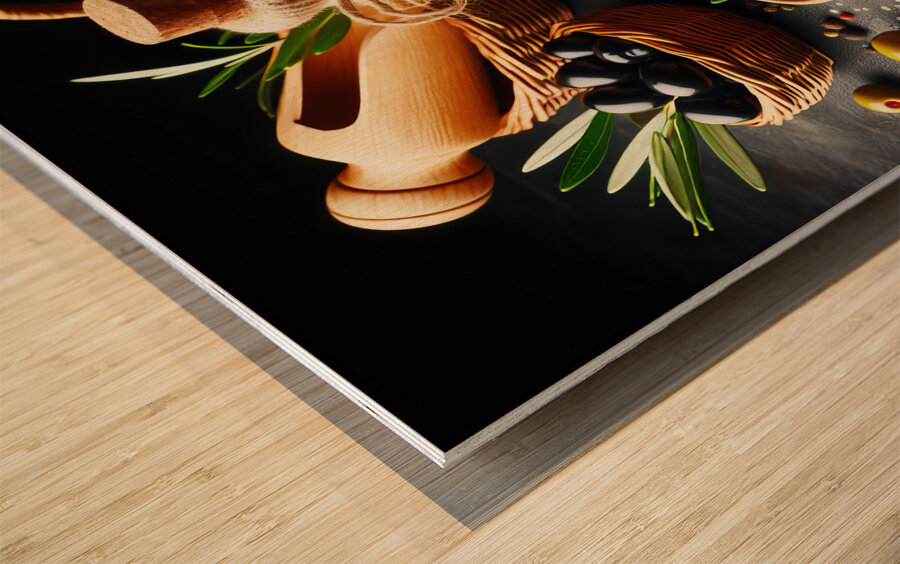 olive oil Spanish oil Mediterranean diet liquid g 1717086912.3007 Wood print