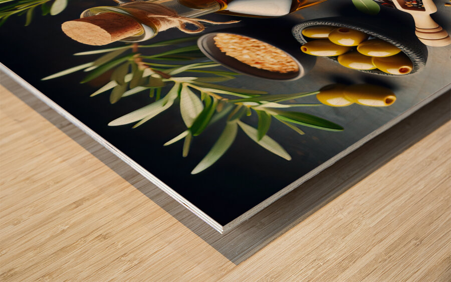 olive oil Spanish oil Mediterranean diet liquid g 1717086853.7911 Wood print