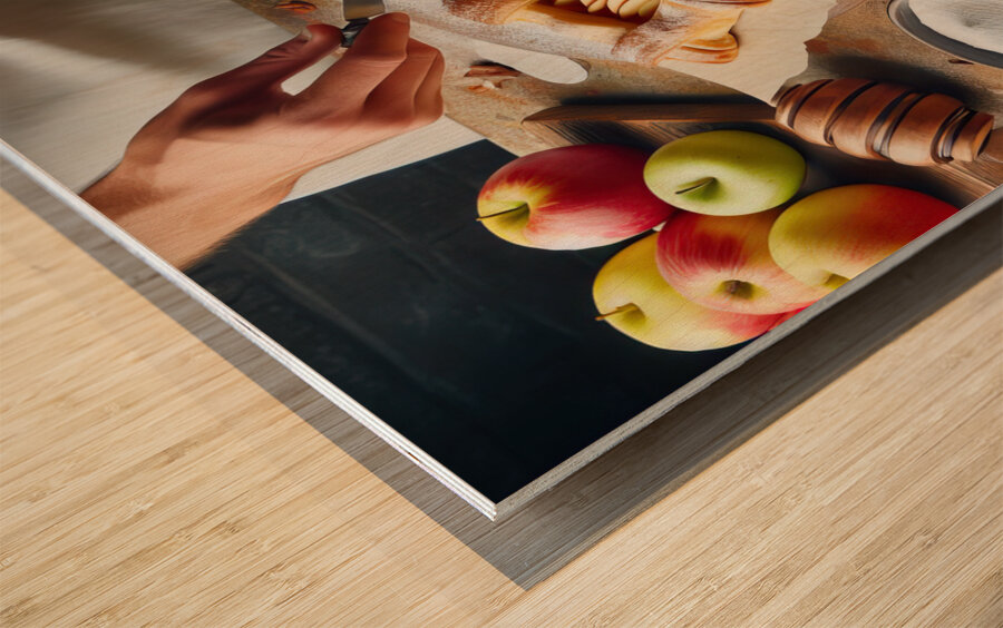 apple pie food 2 Wood print