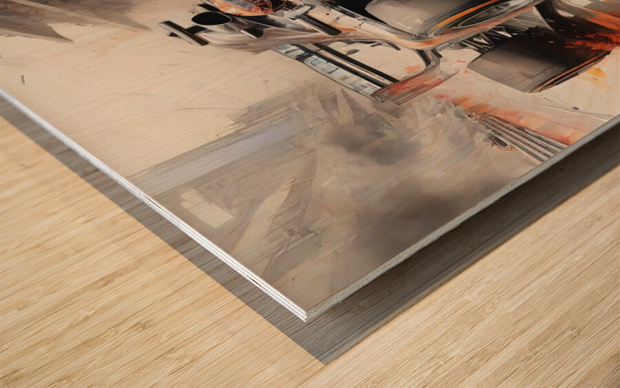 formula 1 race Wood print