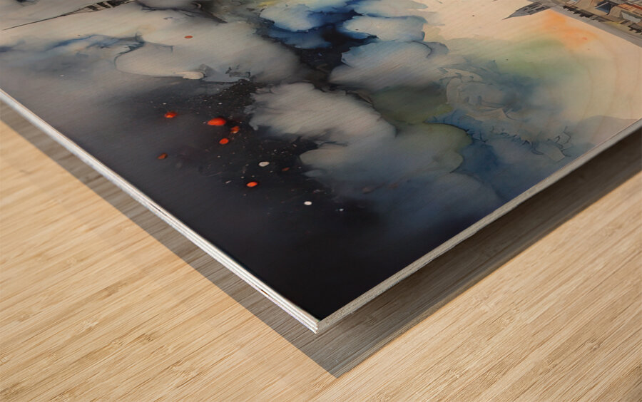 PARIS SKYLINE Wood print