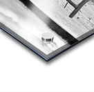 Wood Fence Posts In Winter Black And White Acrylic print