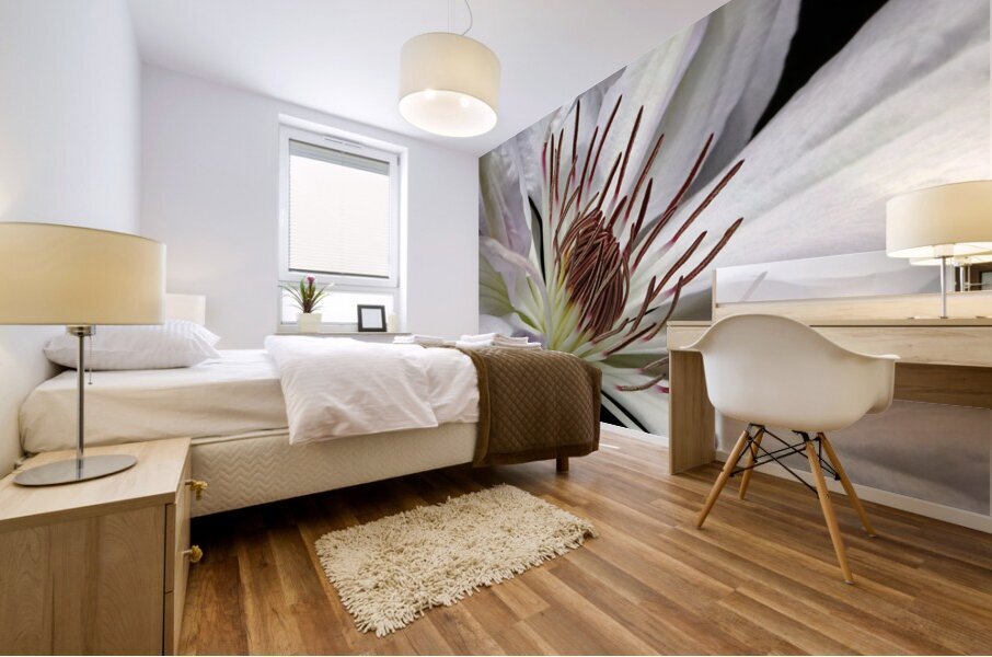 Hints Of Purple And Green Clematis Mural print