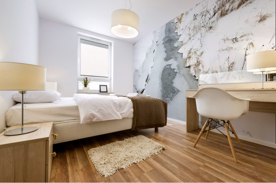 Rural Winter Creek Mural print