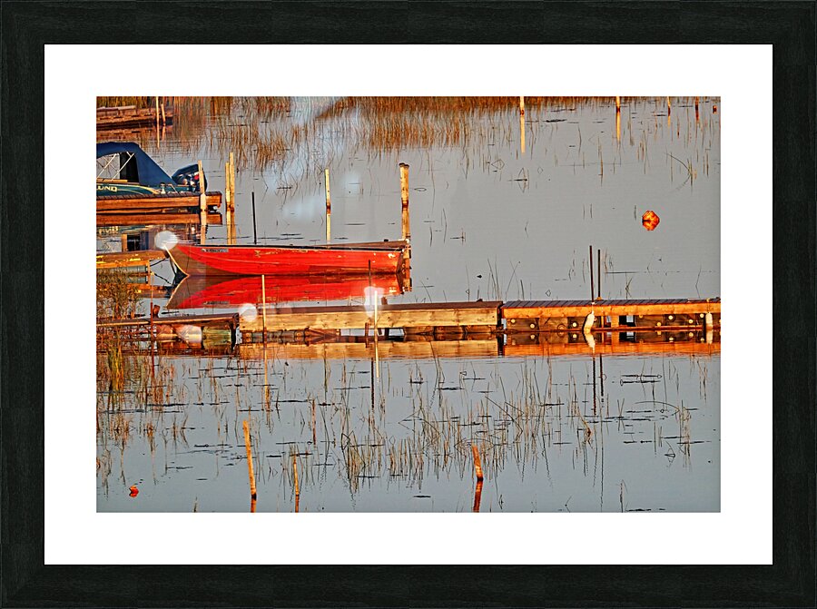 Docked At The Key River Picture Frame print