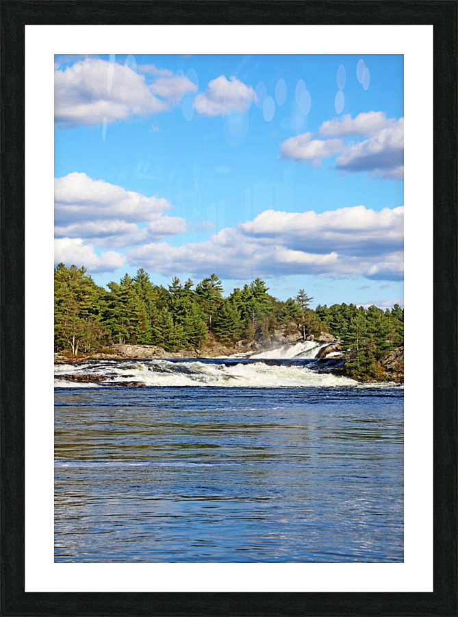 Moon River Waterfalls Vertical Picture Frame print