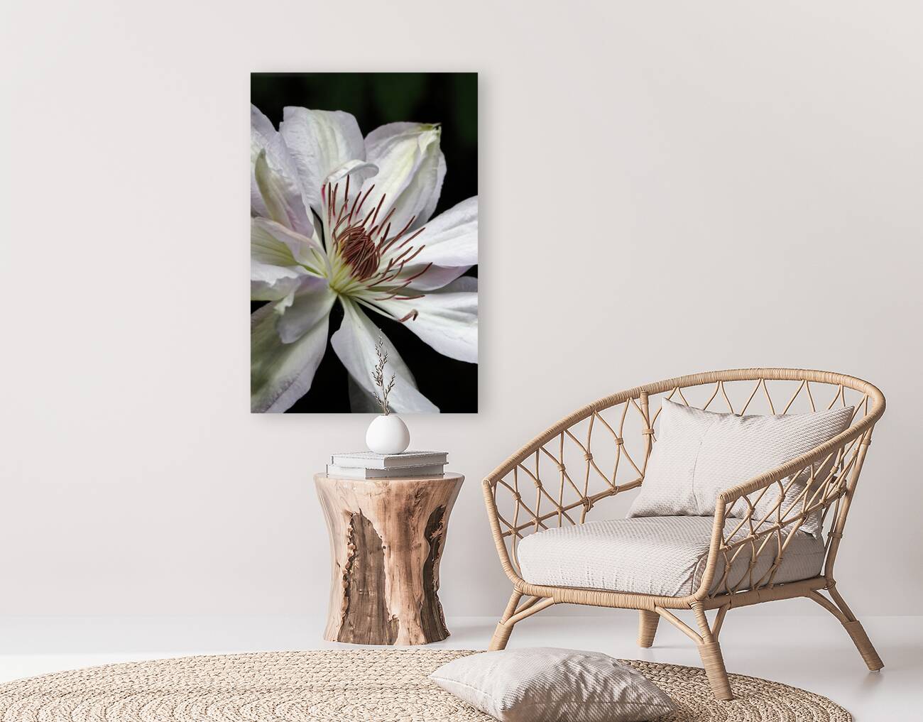 Hints Of Purple And Green Clematis Reproduction