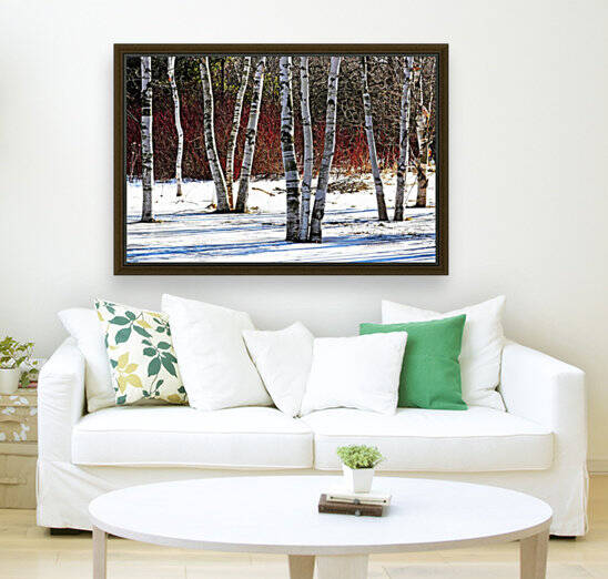 Birches And Dogwood by Deb Oppermann