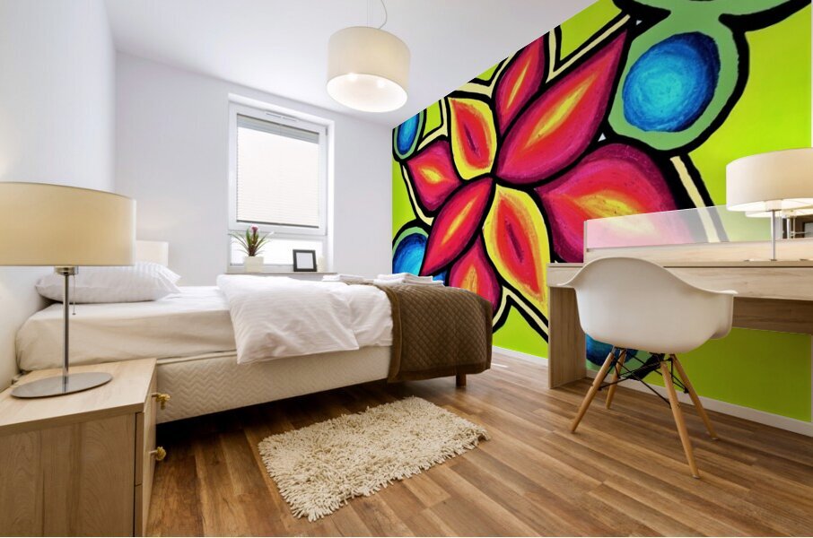 3 Asterales Mural print