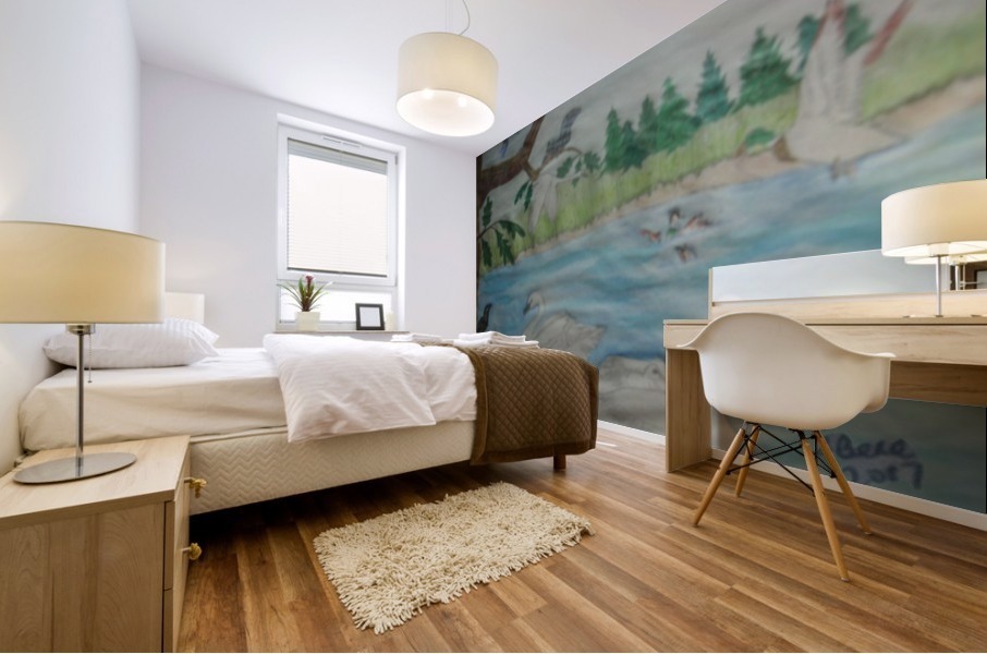 Swan Pond Mural print