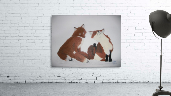 Red Fox pair Wall Preview