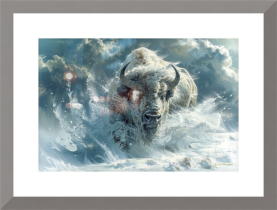 Bison Boss Picture Frame print